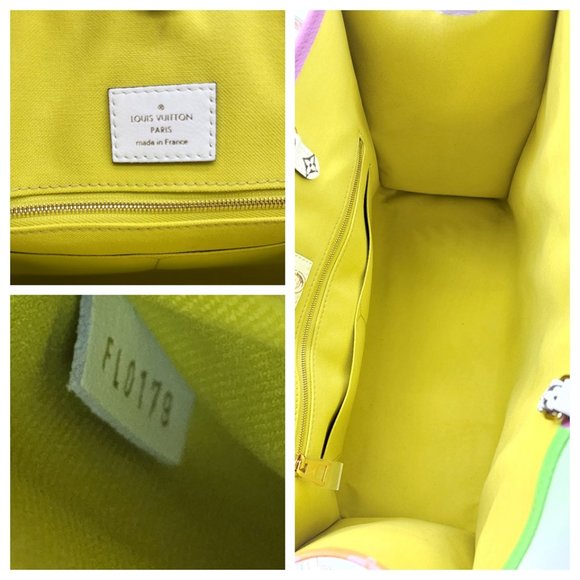 Louis Vuitton Onthego GM Giant Flower Limited Edition Purple Vert Monogram Tote - Picture 9 of 12